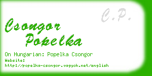 csongor popelka business card